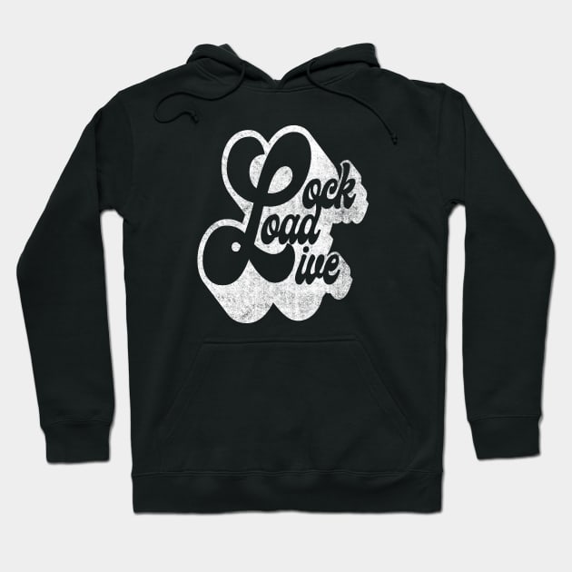 Lock Load Live white Hoodie by erock